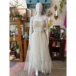 1950s Lace & Tulle Bridal Underdress / Slip Gown – Vintage Wedding Lingerie